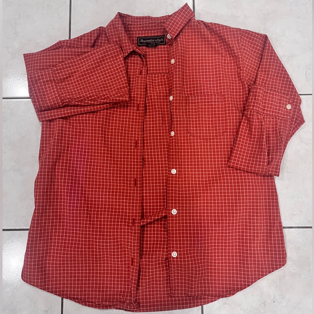 Abercrombie & Fitch Men's Orange Shirt